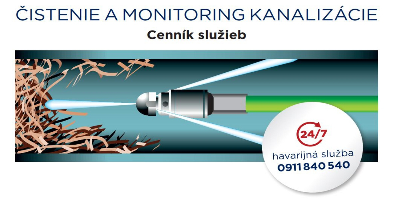 Čistenie a monitoring kanalizácie, havarijná služba 24/4